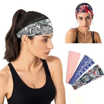 Хлопковый винтажный тюрбан с крестом, женская спортивная повязка на голову для йоги, Эластичная Широкая резинка для волос, модный головной убор для девочек