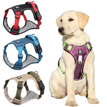 Шлейка для домашних животных, светоотражающий жилет для собак, Регулируемые ремни безопасности для собак среднего размера, шлейки для выгула французского бульдога